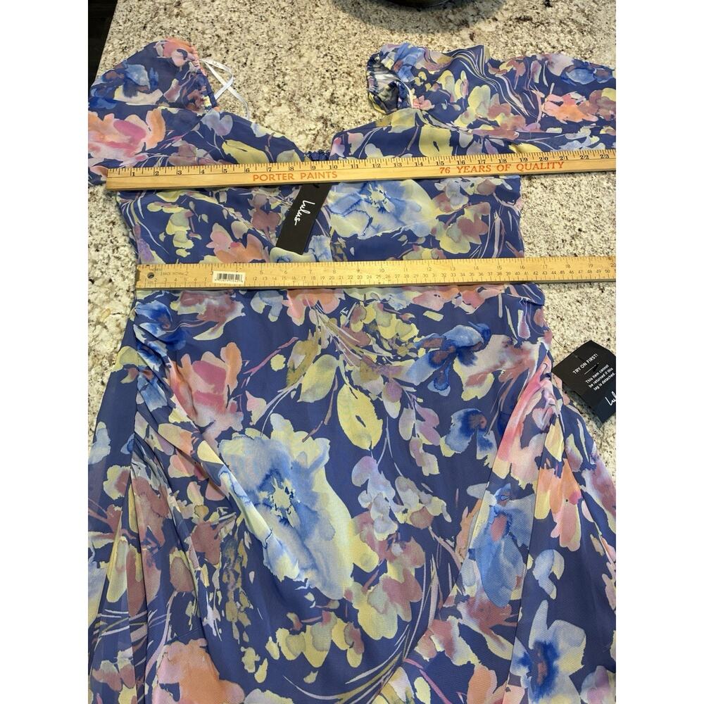 Lulu's Blue Floral Mini Dress - Picture 6 of 9